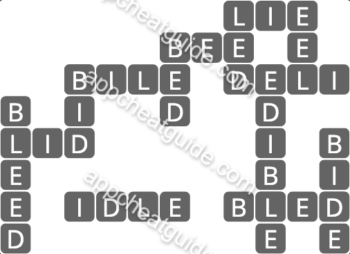 Wordscapes 1095 Below 7 Vista image answer