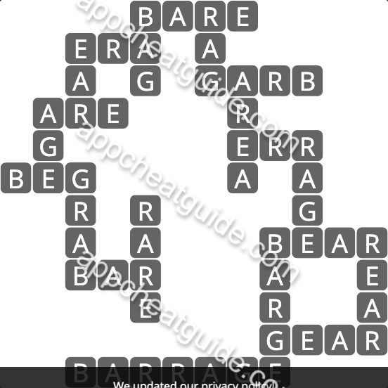 Wordscapes 1123 Mist 3 Cliff image answer