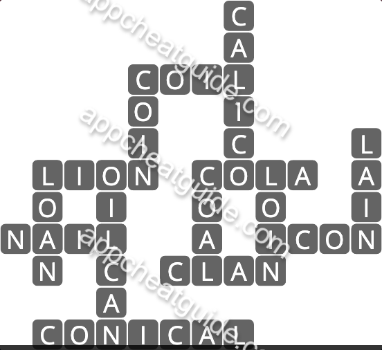 Wordscapes 1132 Mist 12 Cliff image answer