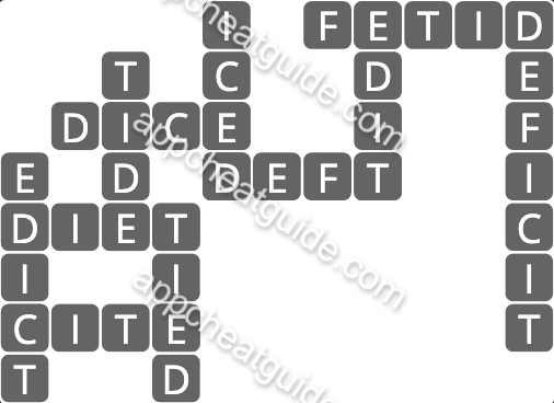 Wordscapes 1142 Bright 6 Cliff image answer