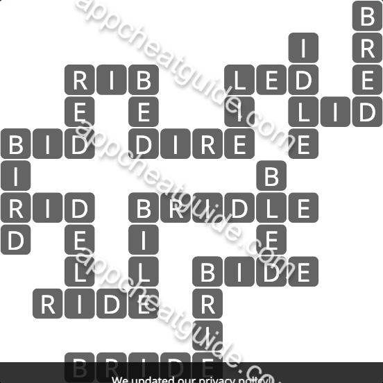 Wordscapes 1185 View 1 Cliff image answer