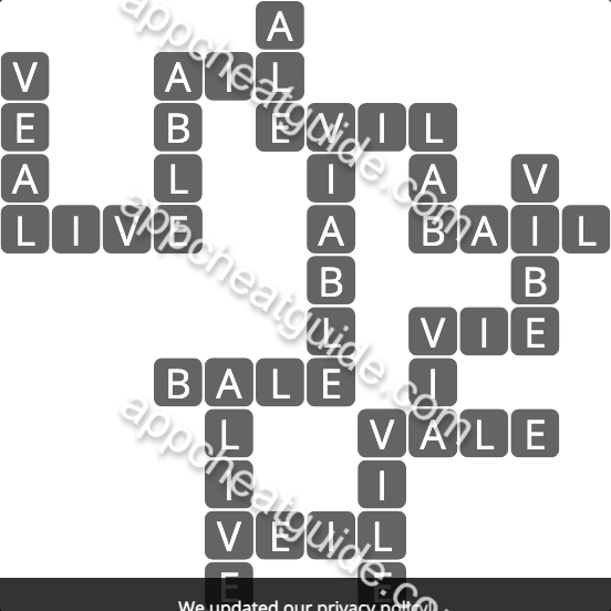 Wordscapes 1211 Fresh 11 Beach image answer