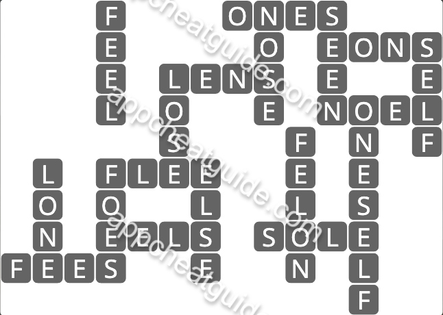 Wordscapes 3156 Far 4 Rows image answer