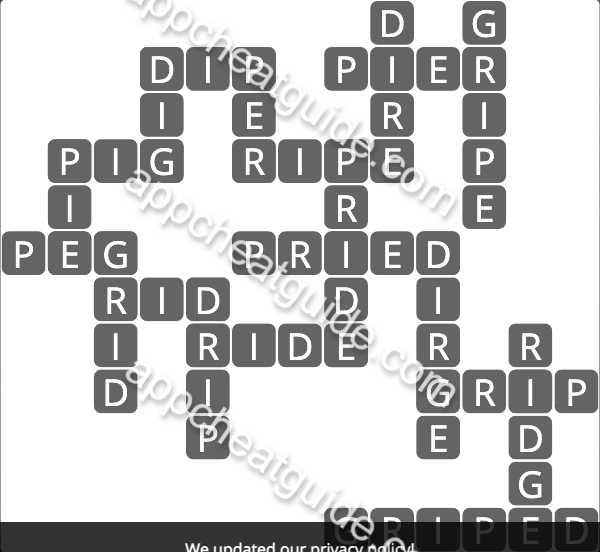 Wordscapes 3374 Below 14 Precipice image answer