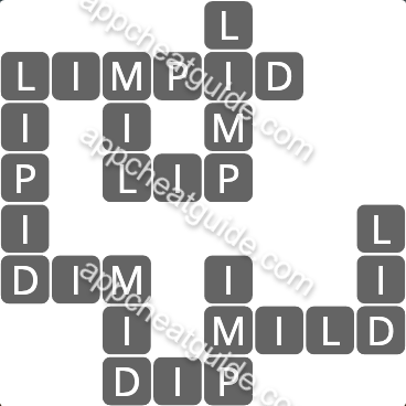 Wordscapes 4633 Bare 9 Placid image answer