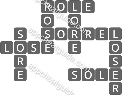 Wordscapes 4657 Seed 1 Thrive image answer