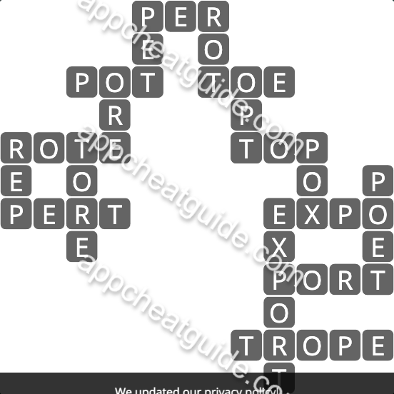 Wordscapes 4658 Seed 2 Thrive image answer