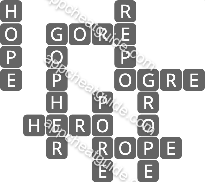 Wordscapes 4667 Seed 11 Thrive image answer