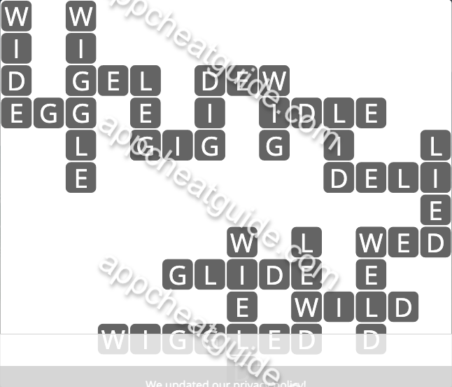 Wordscapes 5232 Erode 16 Wildwood image answer
